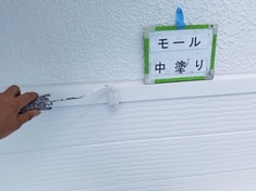モール 中塗り施工中