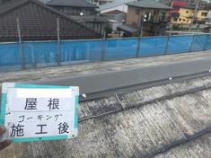 屋根板金部分釘頭コーキング　施工後