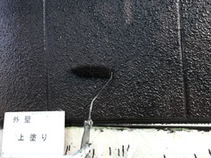 外壁 上塗り施工中となります。