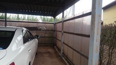 車庫塗装前 車庫の鉄骨塗装前になります。 写真でもわかるように錆があちらこちらに見受けられます。
